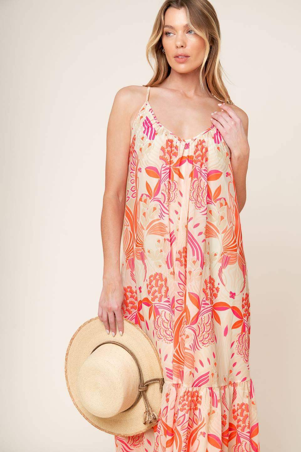 LAUREN SECRET GARDEN WOVEN MAXI DRESS - Flying Tomato - Flyclothing LLC