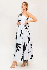 SUNSET SERENADE WOVEN MAXI DRESS - Flying Tomato - Flyclothing LLC