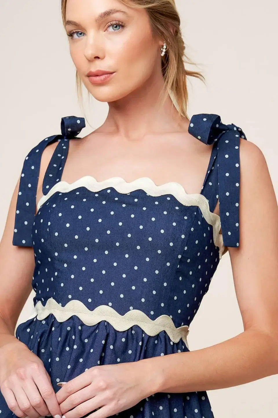 DIVINELY DOTTED WOVEN MINI DRESS - Flying Tomato - Flyclothing LLC