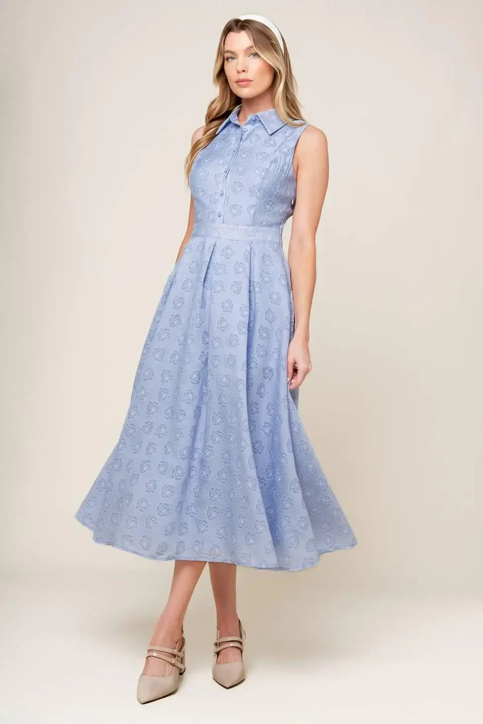 GRAND ENTRANCE WOVEN MIDI DRESS - Flying Tomato - Flyclothing LLC