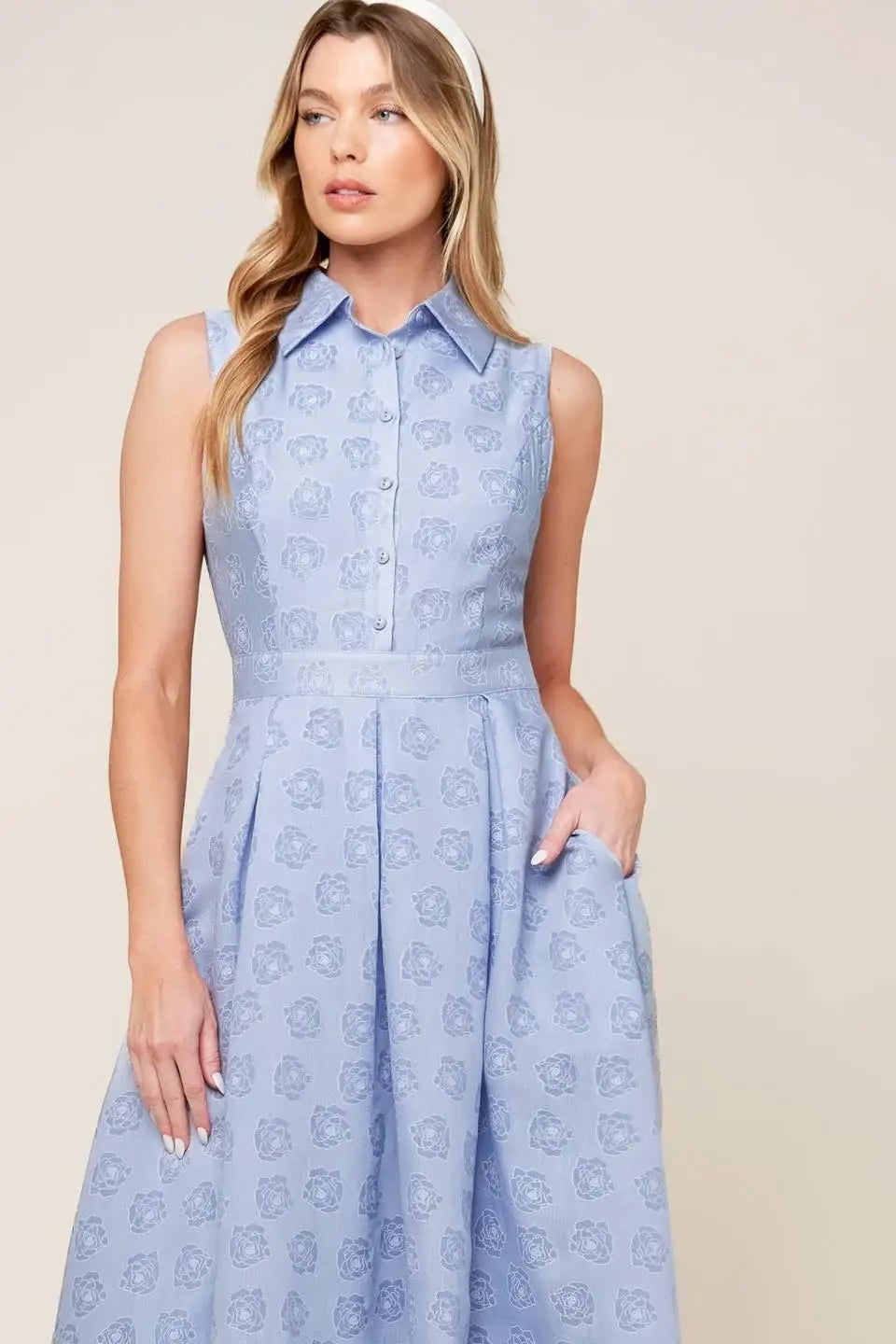 GRAND ENTRANCE WOVEN MIDI DRESS - Flying Tomato - Flyclothing LLC