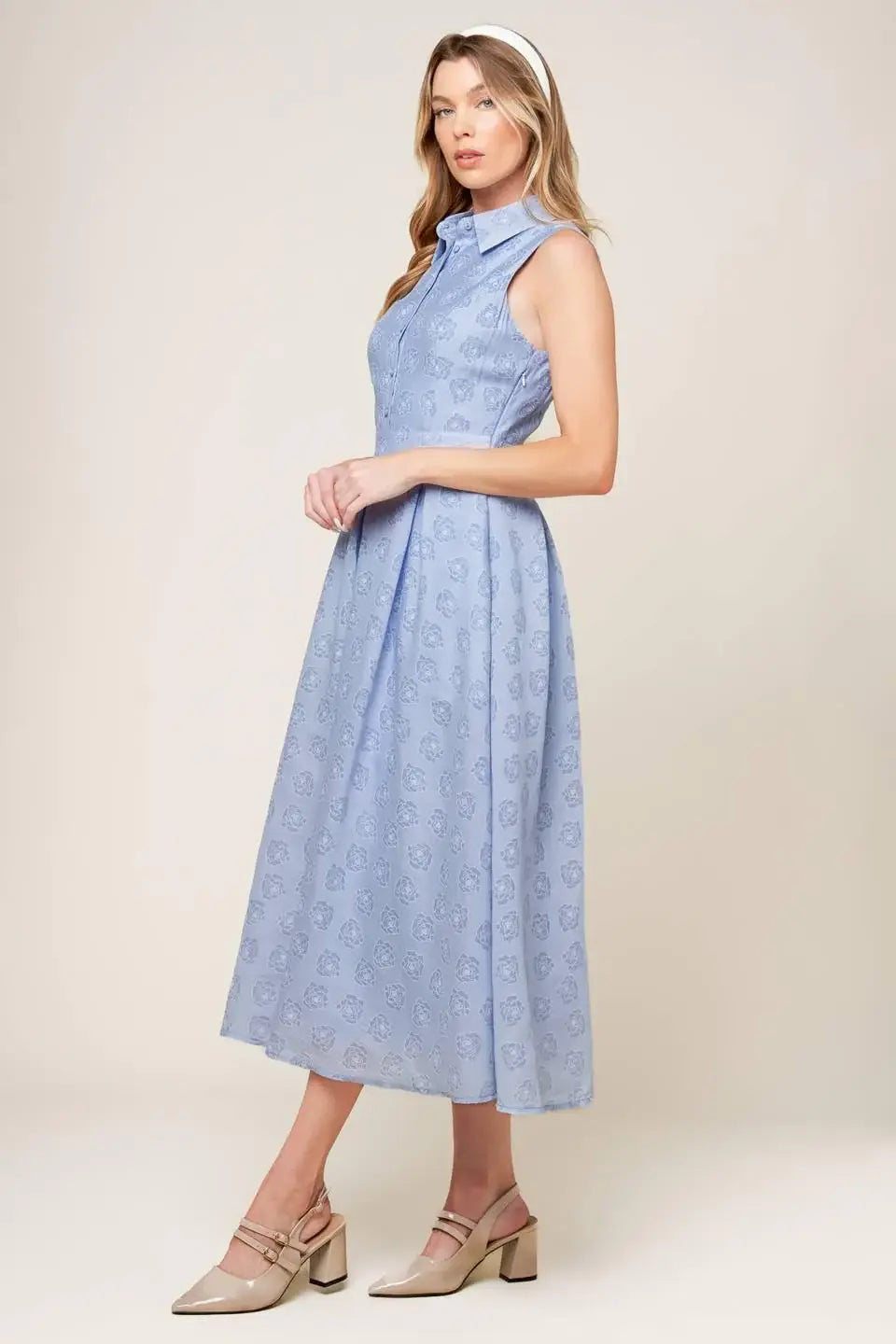 GRAND ENTRANCE WOVEN MIDI DRESS - Flying Tomato - Flyclothing LLC