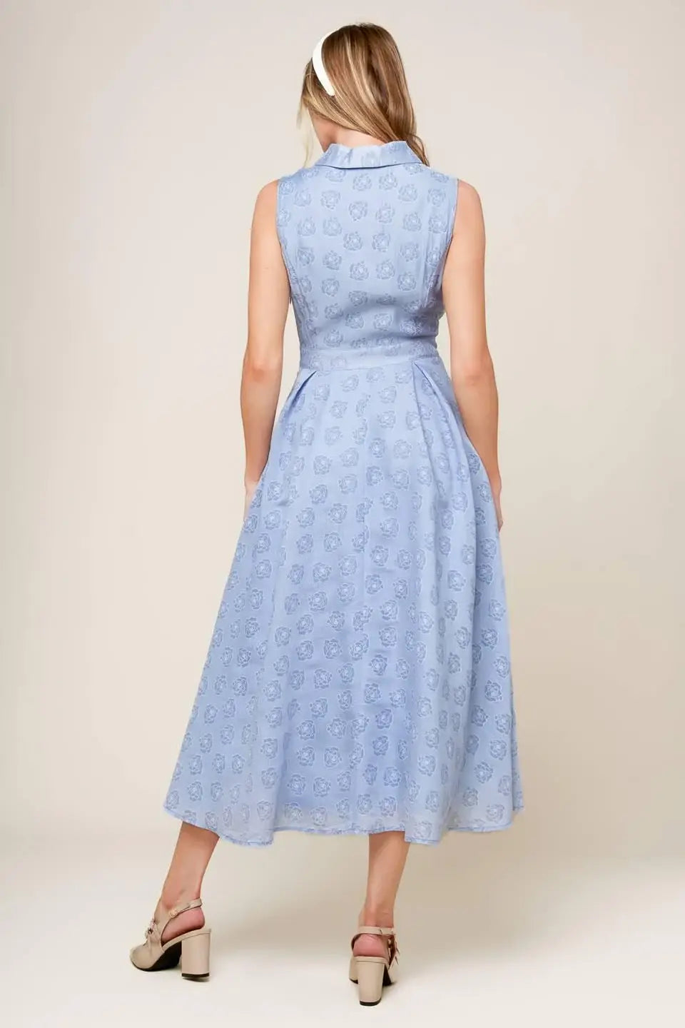 GRAND ENTRANCE WOVEN MIDI DRESS - Flying Tomato - Flyclothing LLC