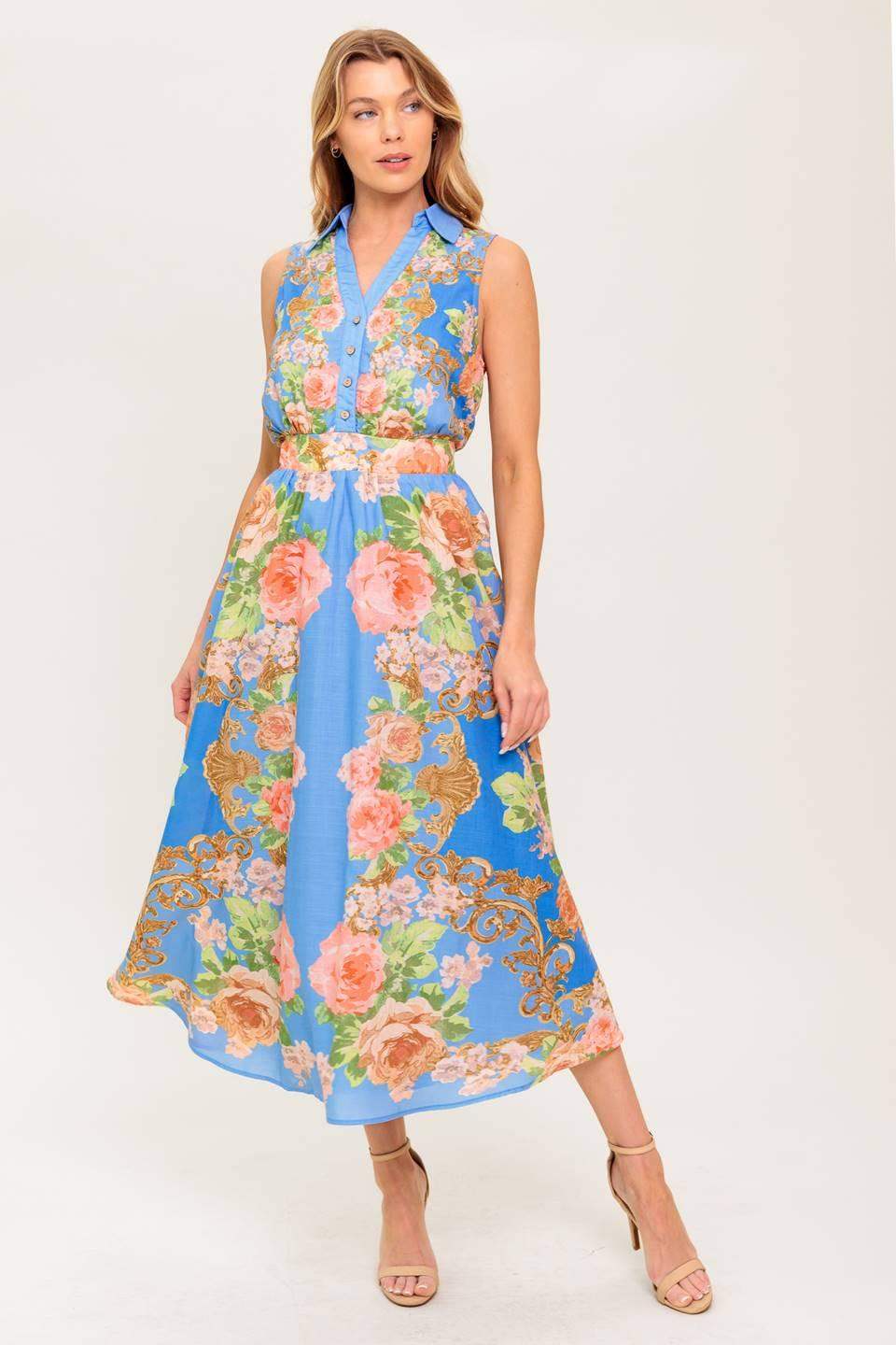 LOST IN A DREAM WOVEN MIDI DRESS - Flying Tomato - Flyclothing LLC