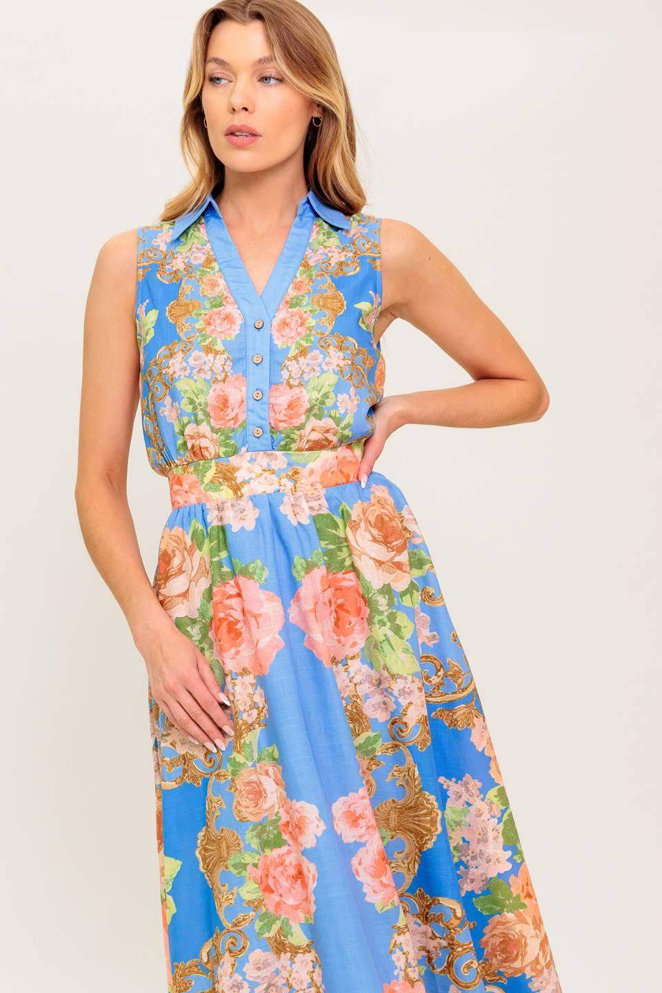LOST IN A DREAM WOVEN MIDI DRESS - Flying Tomato - Flyclothing LLC