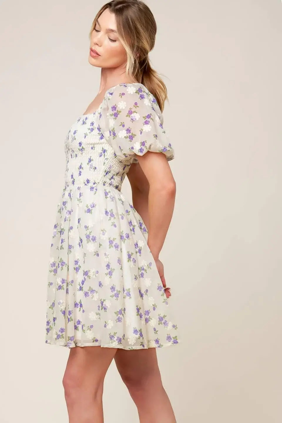 MAKING CONNECTIONS CREAM WOVEN MINI DRESS - Flying Tomato - Flyclothing LLC