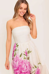 CAUGHT IN THE BREEZE FLORAL WOVEN MAXI DRESS - Flying Tomato - Flyclothing LLC