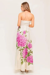 CAUGHT IN THE BREEZE FLORAL WOVEN MAXI DRESS - Flying Tomato - Flyclothing LLC