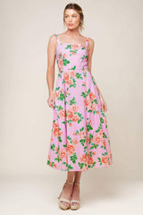 TIME FOR TEAM WOVEN MIDI DRESS - Flying Tomato - Flyclothing LLC
