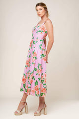 TIME FOR TEAM WOVEN MIDI DRESS - Flying Tomato - Flyclothing LLC