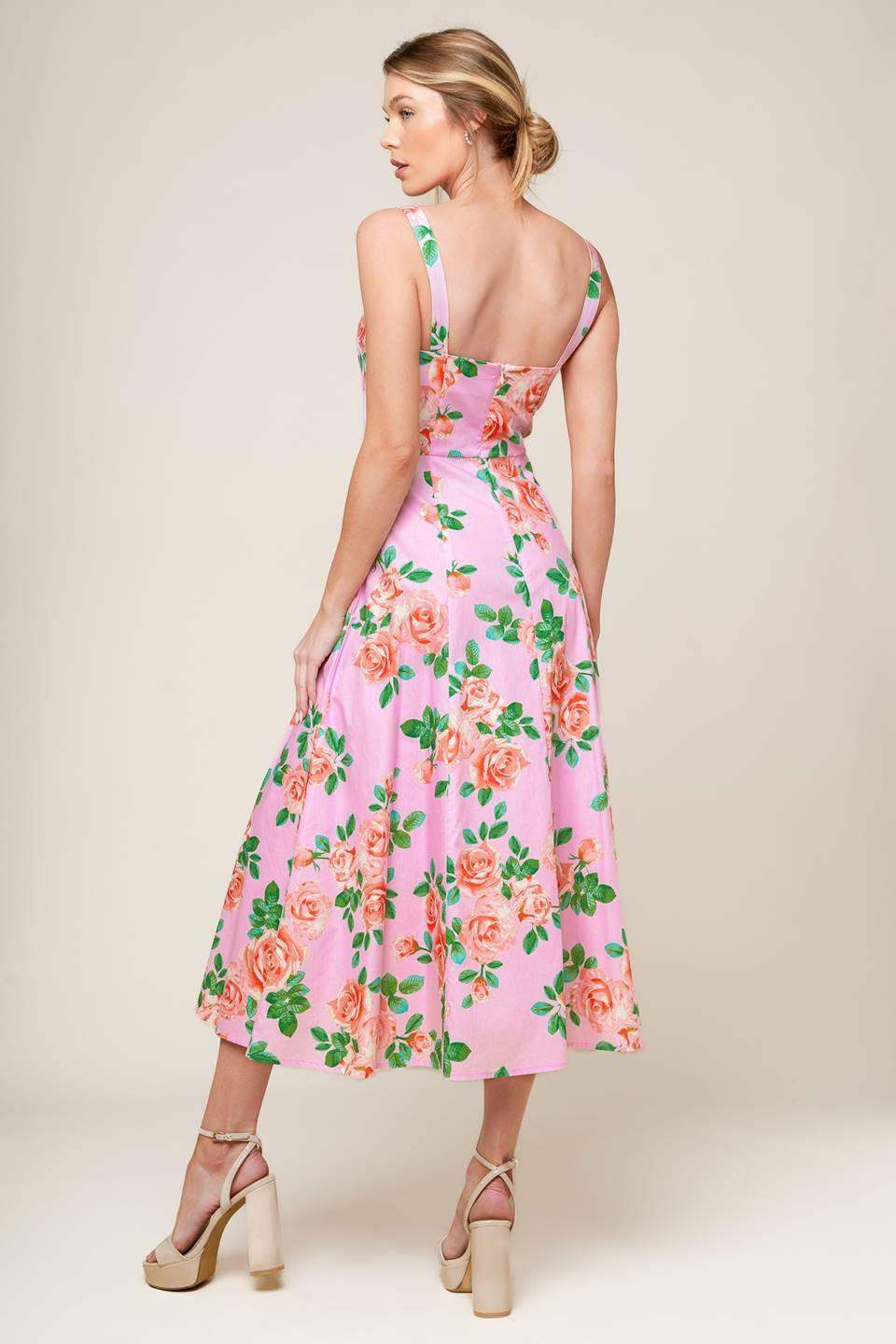 TIME FOR TEAM WOVEN MIDI DRESS - Flying Tomato - Flyclothing LLC