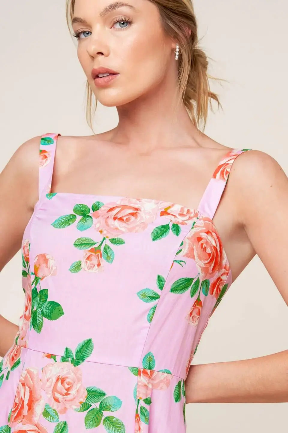 TIME FOR TEAM WOVEN MIDI DRESS - Flying Tomato - Flyclothing LLC