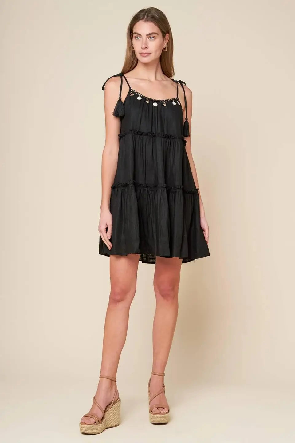 THROUGH THE ARBOR WOVEN MINI DRESS - Flying Tomato - Flyclothing LLC