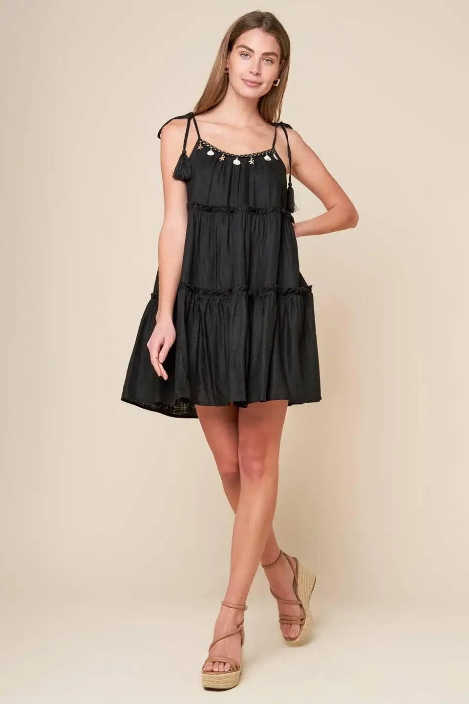 THROUGH THE ARBOR WOVEN MINI DRESS - Flying Tomato - Flyclothing LLC