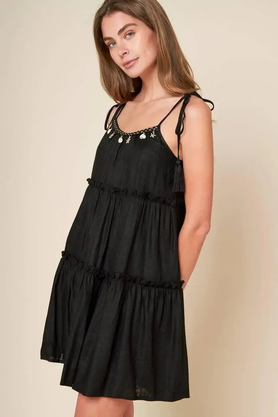 THROUGH THE ARBOR WOVEN MINI DRESS - Flying Tomato - Flyclothing LLC