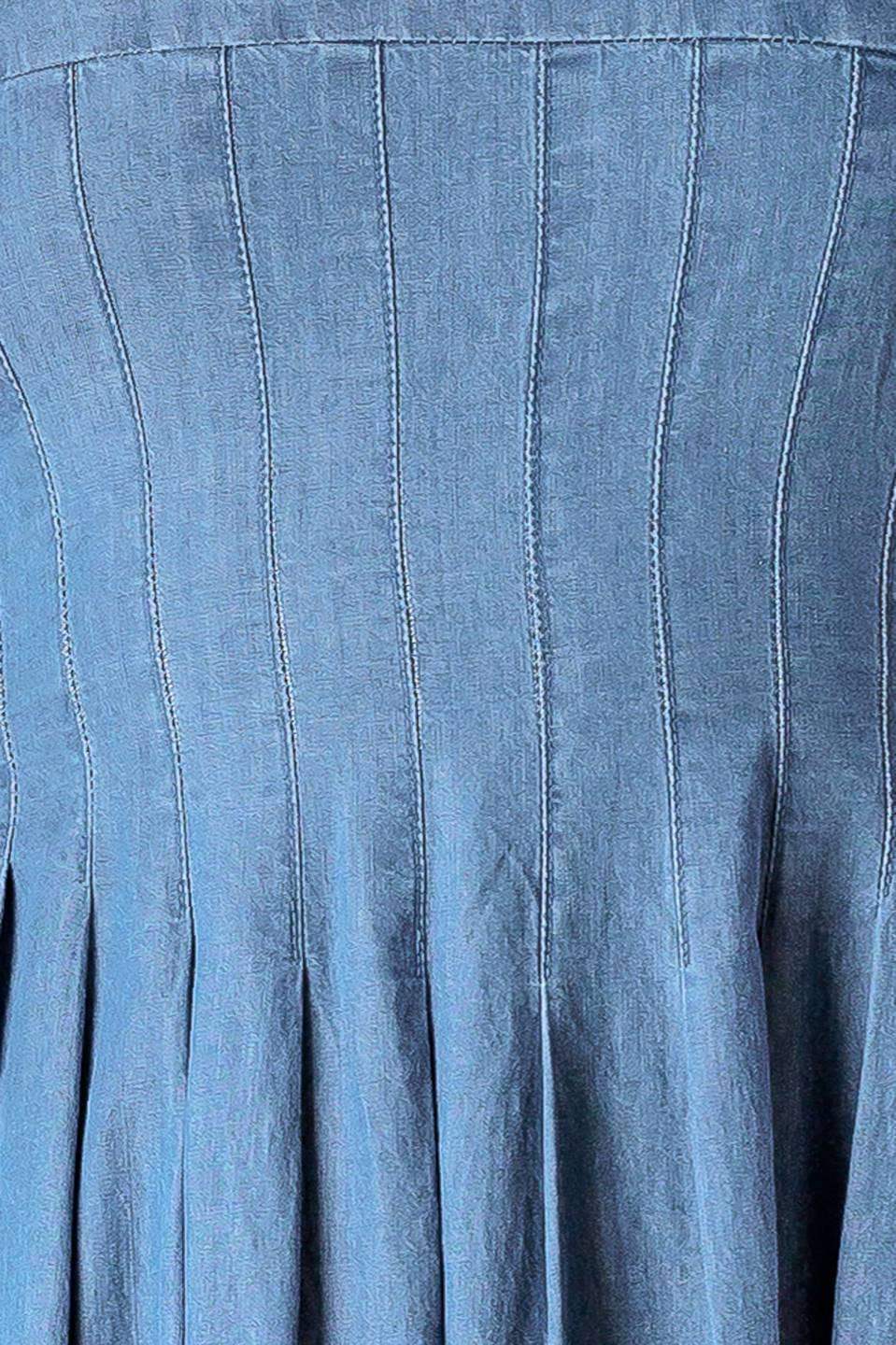 PASSIFLORA INDIGO DENIM MIDI DRESS - Flying Tomato - Flyclothing LLC