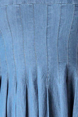 PASSIFLORA INDIGO DENIM MIDI DRESS - Flying Tomato - Flyclothing LLC