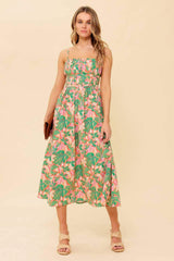 STORYTELLING WOVEN MIDI DRESS - Flying Tomato - Flyclothing LLC