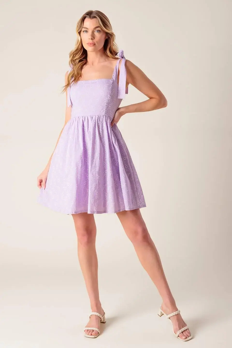 NIGHT TO REMEMBER LAVENDER WOVEN MINI DRESS - Flying Tomato - Flyclothing LLC