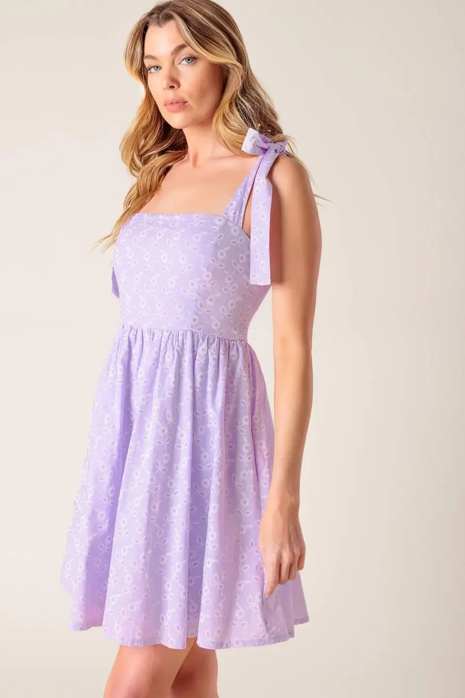 NIGHT TO REMEMBER LAVENDER WOVEN MINI DRESS - Flying Tomato - Flyclothing LLC