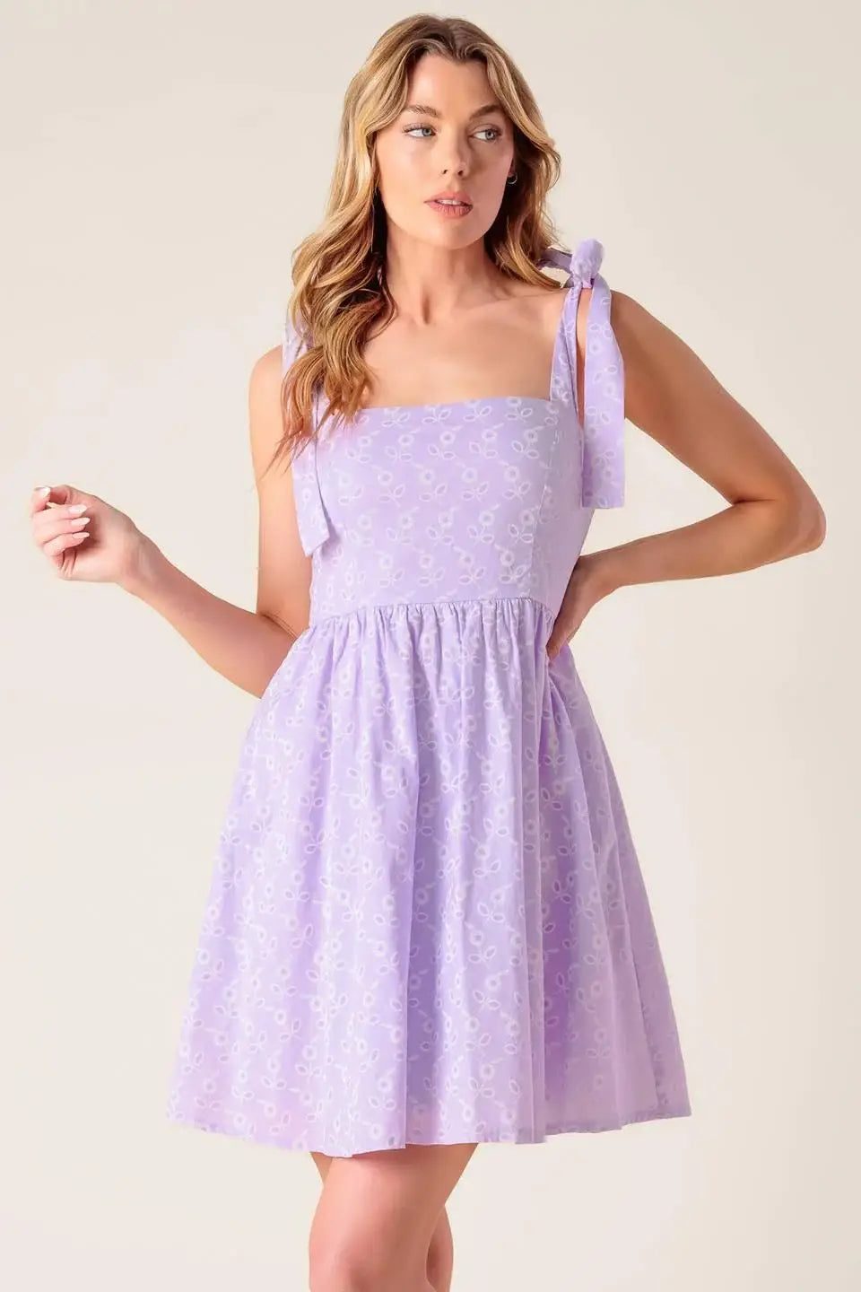 NIGHT TO REMEMBER LAVENDER WOVEN MINI DRESS - Flying Tomato - Flyclothing LLC