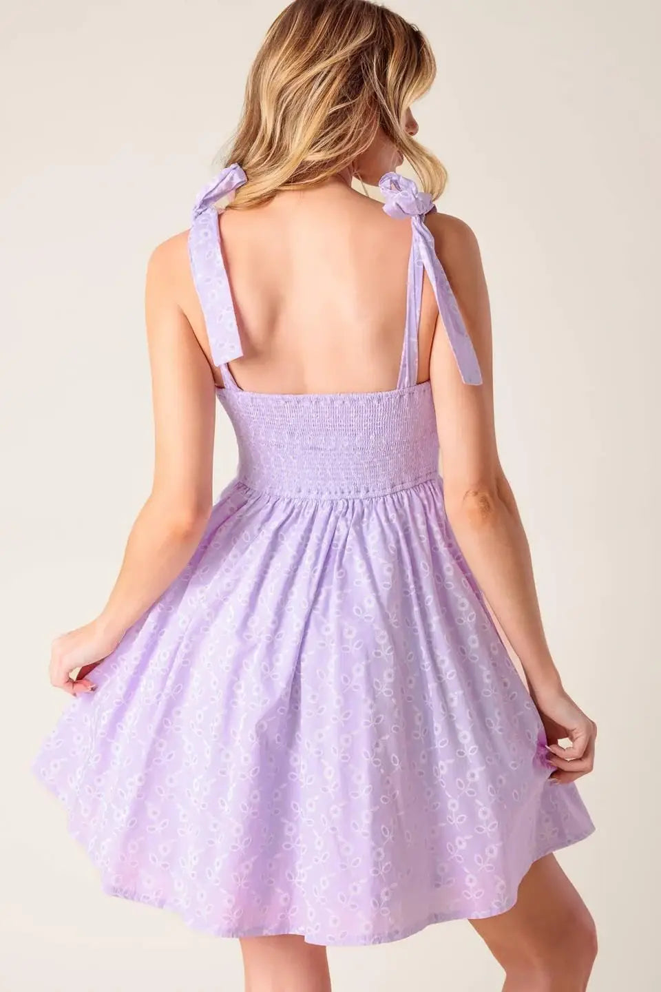 NIGHT TO REMEMBER LAVENDER WOVEN MINI DRESS - Flying Tomato - Flyclothing LLC