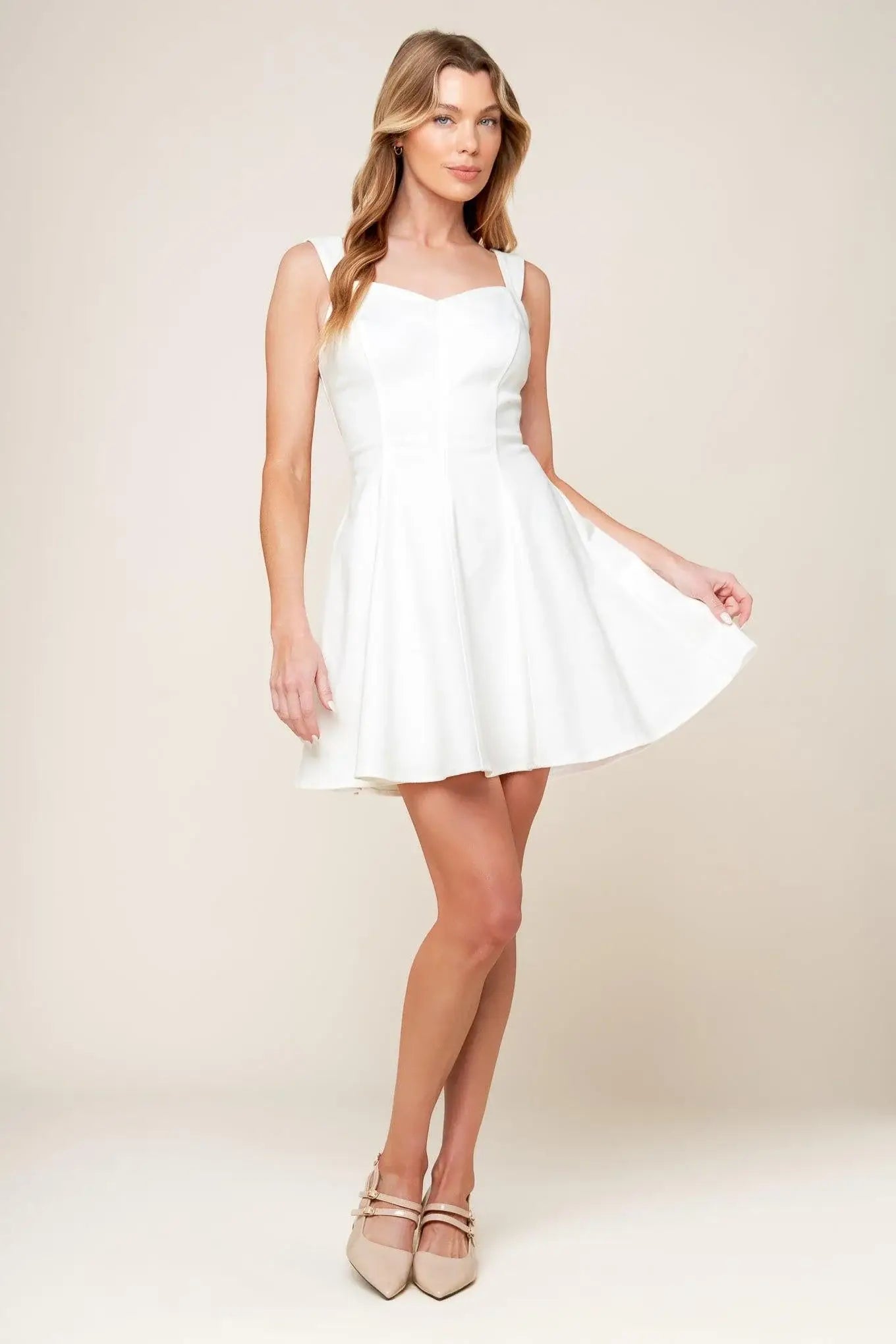 LAST YOUR CHANCE DENIM WOVEN MINI DRESS - Flying Tomato - Flyclothing LLC