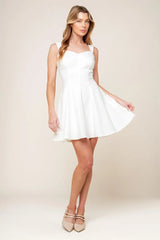 LAST YOUR CHANCE DENIM WOVEN MINI DRESS - Flying Tomato - Flyclothing LLC