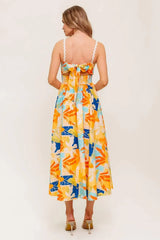 DAWN PETAL KISS WOVEN MIDI DRESS - Flying Tomato - Flyclothing LLC
