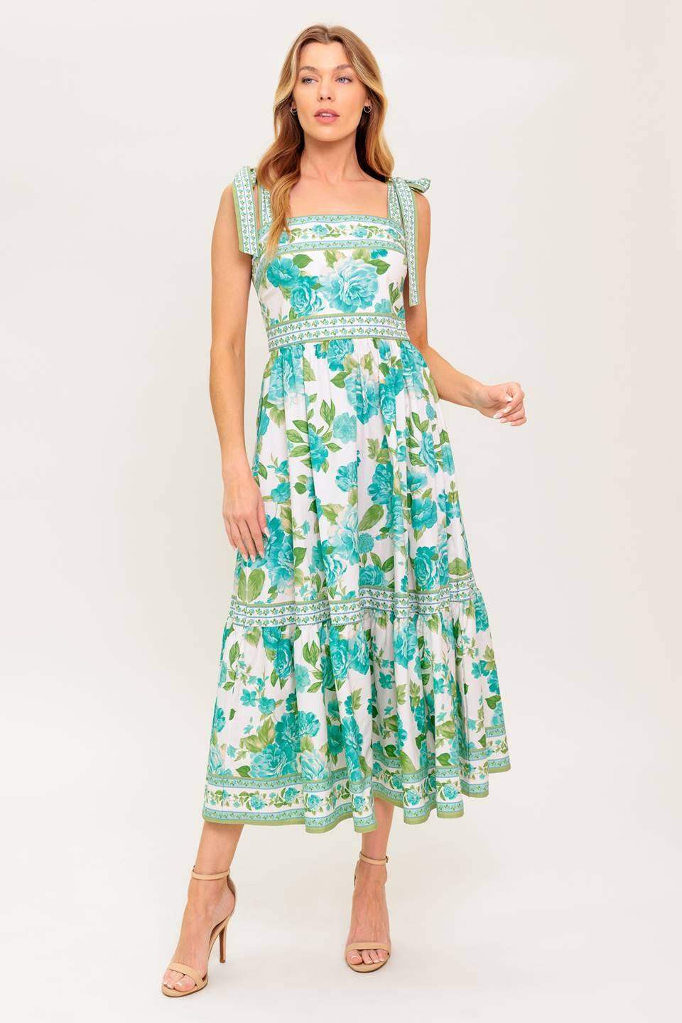 WRITTEN IN THE SKY WOVEN MIDI DRESS - Flying Tomato - Flyclothing LLC