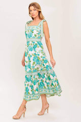 WRITTEN IN THE SKY WOVEN MIDI DRESS - Flying Tomato - Flyclothing LLC