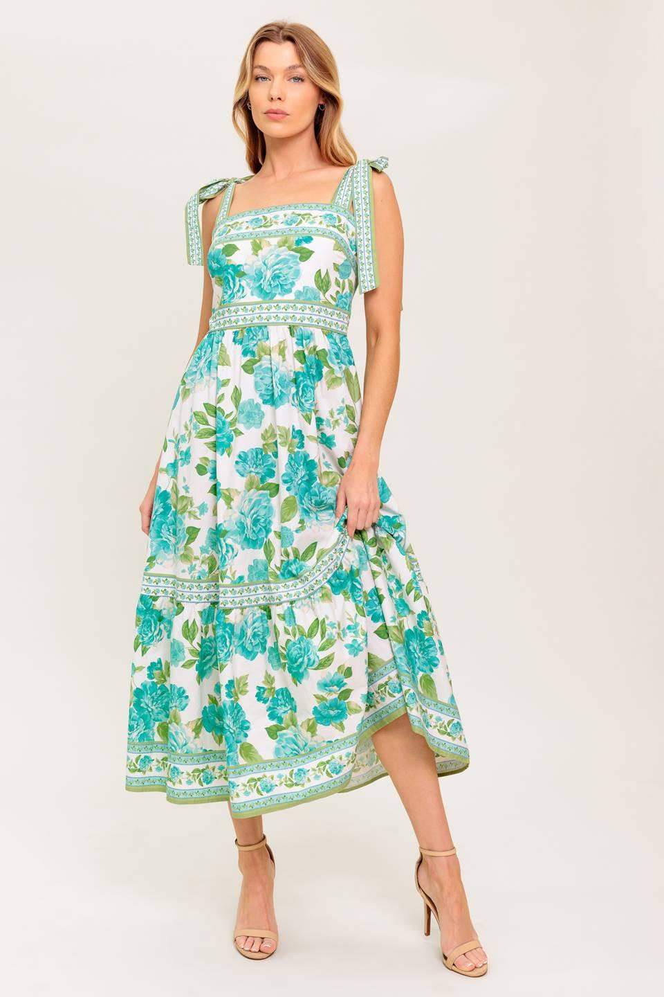 WRITTEN IN THE SKY WOVEN MIDI DRESS - Flying Tomato - Flyclothing LLC