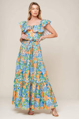 DELIGHTFUL GARDEN PARTY WOVEN MAXI DRESS - Flying Tomato - Flyclothing LLC