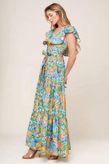 DELIGHTFUL GARDEN PARTY WOVEN MAXI DRESS - Flying Tomato - Flyclothing LLC