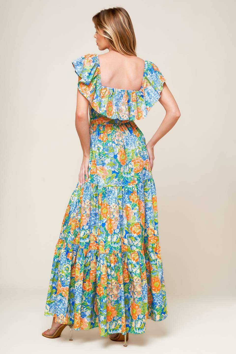 DELIGHTFUL GARDEN PARTY WOVEN MAXI DRESS - Flying Tomato - Flyclothing LLC