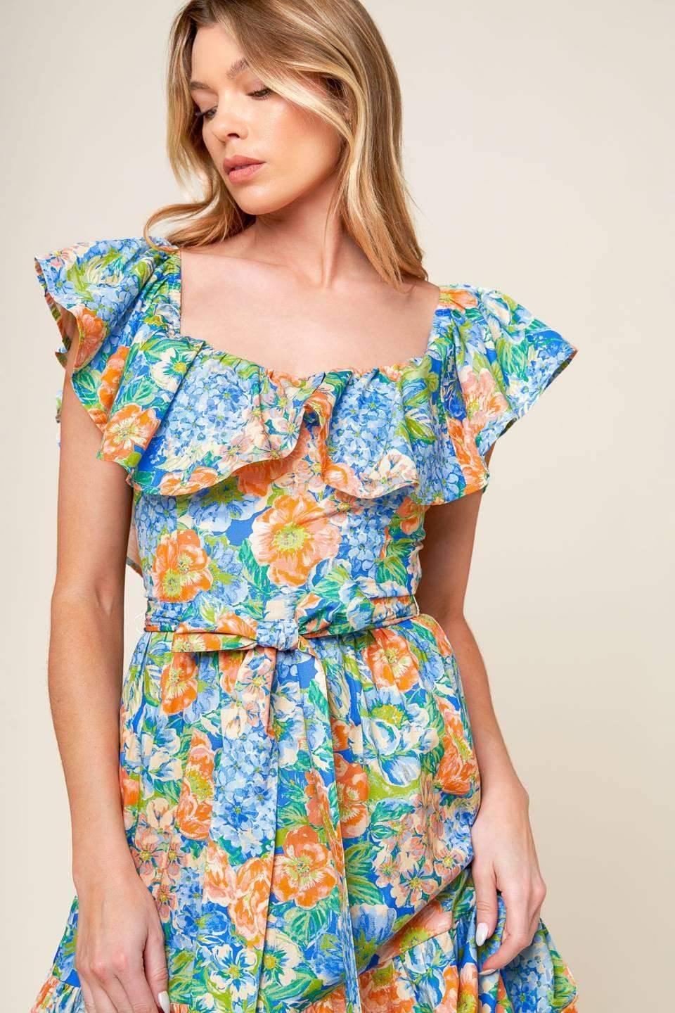 DELIGHTFUL GARDEN PARTY WOVEN MAXI DRESS - Flying Tomato - Flyclothing LLC