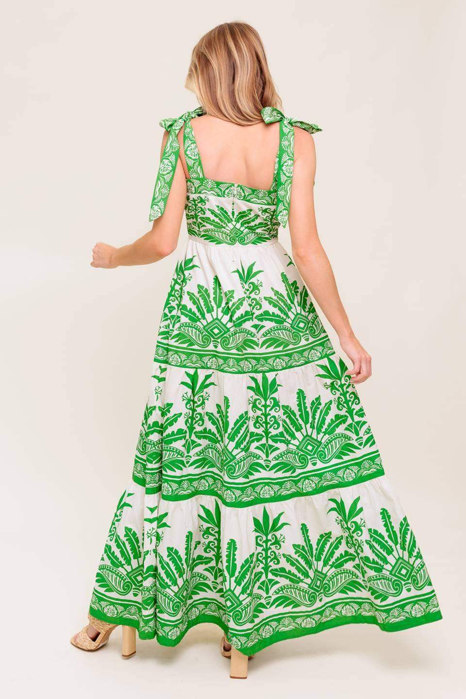 DREAM WALKER OLIVE WOVEN MAXI DRESS - Flying Tomato - Flyclothing LLC