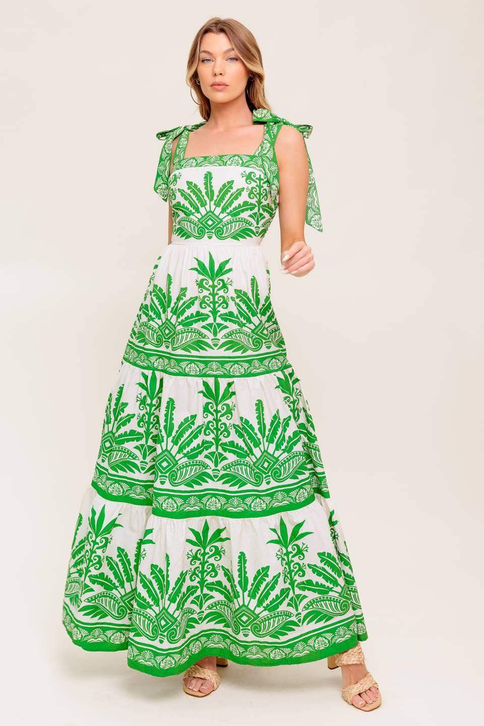 DREAM WALKER OLIVE WOVEN MAXI DRESS - Flying Tomato - Flyclothing LLC