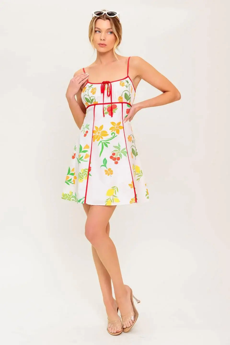 HEART OF GOLD WOVEN MINI DRESS - Flying Tomato - Flyclothing LLC