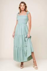 HORIZONS AHEAD WOVEN MAXI DRESS - Flying Tomato - Flyclothing LLC