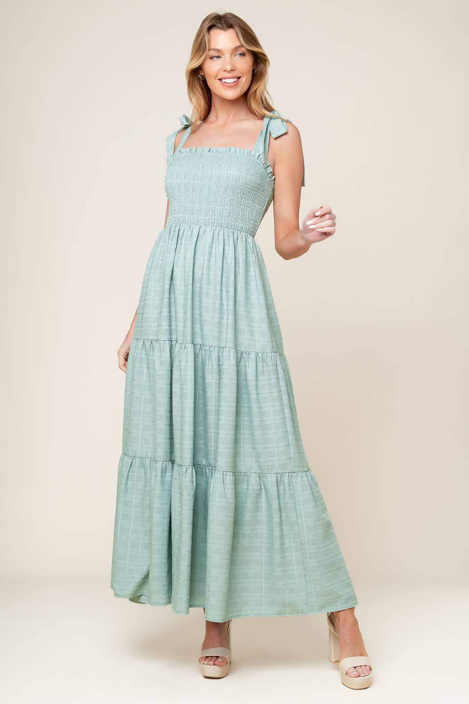 HORIZONS AHEAD WOVEN MAXI DRESS - Flying Tomato - Flyclothing LLC