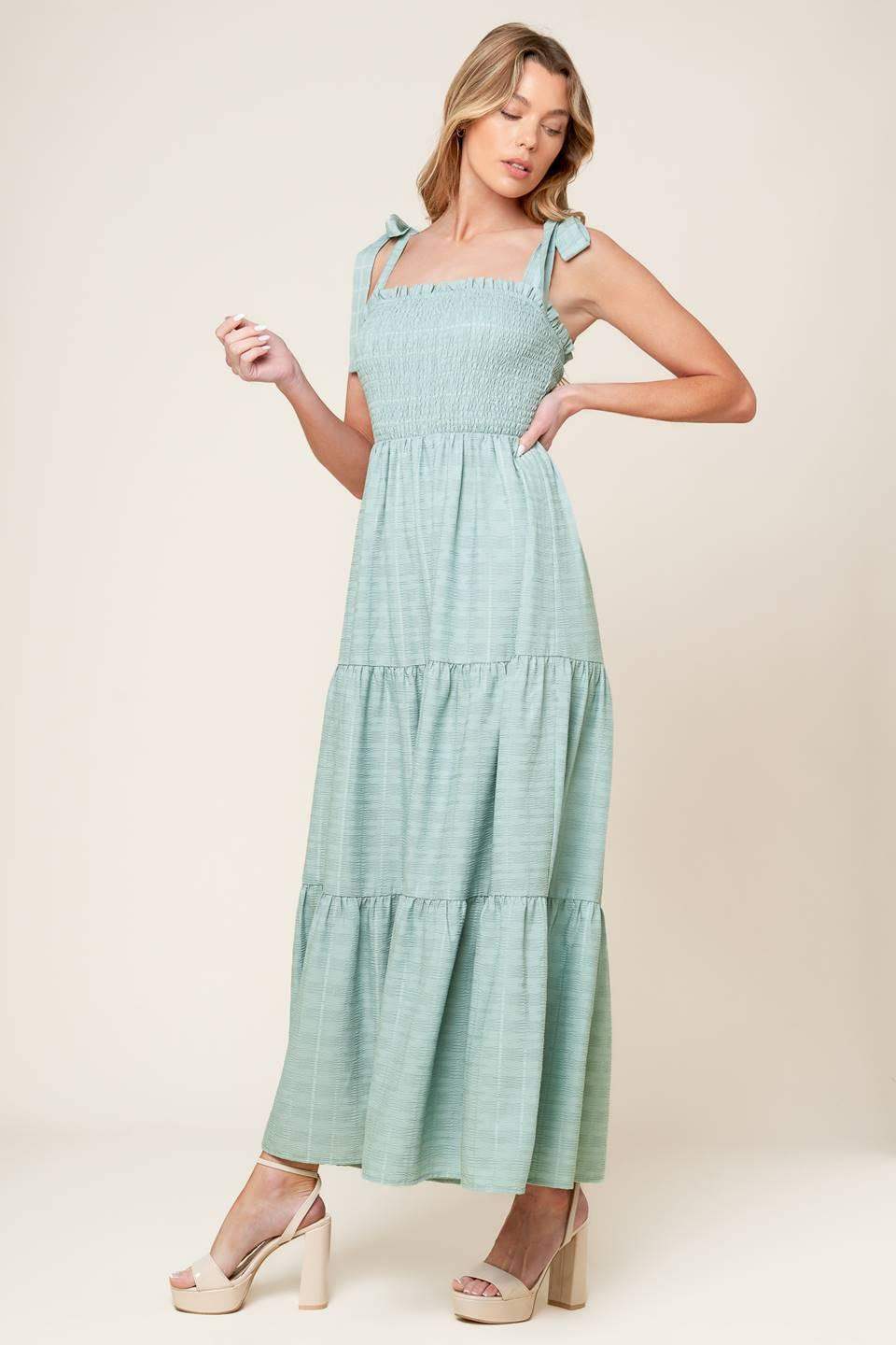 HORIZONS AHEAD WOVEN MAXI DRESS - Flying Tomato - Flyclothing LLC