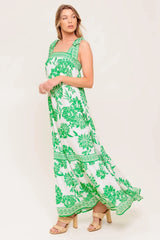 GARDEN TALES WOVEN MAXI DRESS - Flying Tomato - Flyclothing LLC