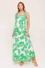 GARDEN TALES WOVEN MAXI DRESS - Flying Tomato - Flyclothing LLC