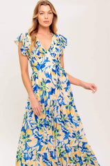 ECHOES OF YOU FLORAL WOVEN MAXI DRESS - Flying Tomato - Flyclothing LLC