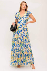 ECHOES OF YOU FLORAL WOVEN MAXI DRESS - Flying Tomato - Flyclothing LLC