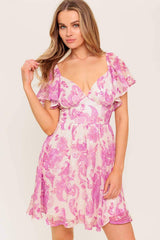 OCEAN WHISPER SKY BLUE WOVEN MINI DRESS - Flying Tomato - Flyclothing LLC