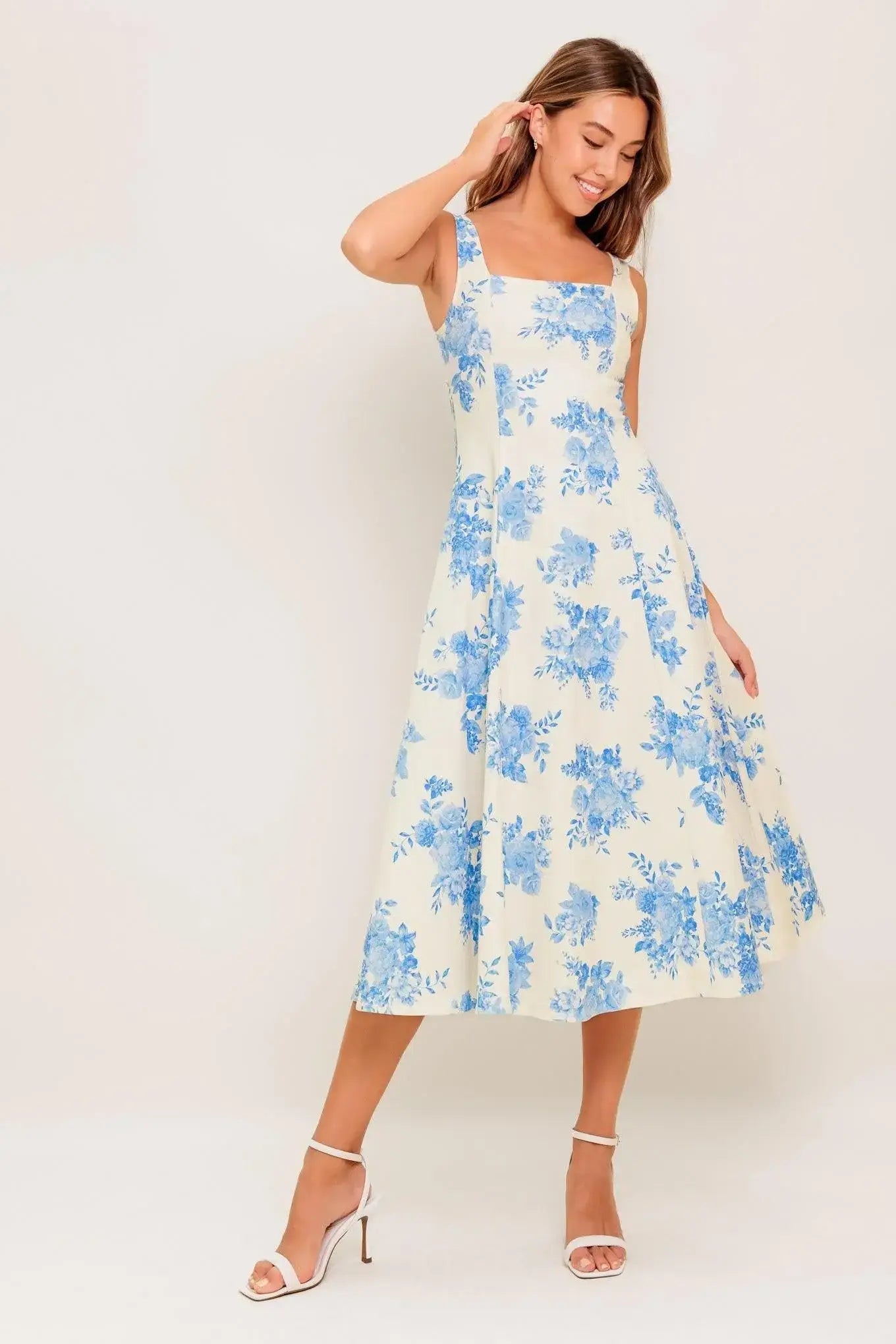 BLUEBELL BREEZE WOVEN MIDI DRESS - Flying Tomato - Flyclothing LLC