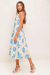 BLUEBELL BREEZE WOVEN MIDI DRESS - Flying Tomato - Flyclothing LLC