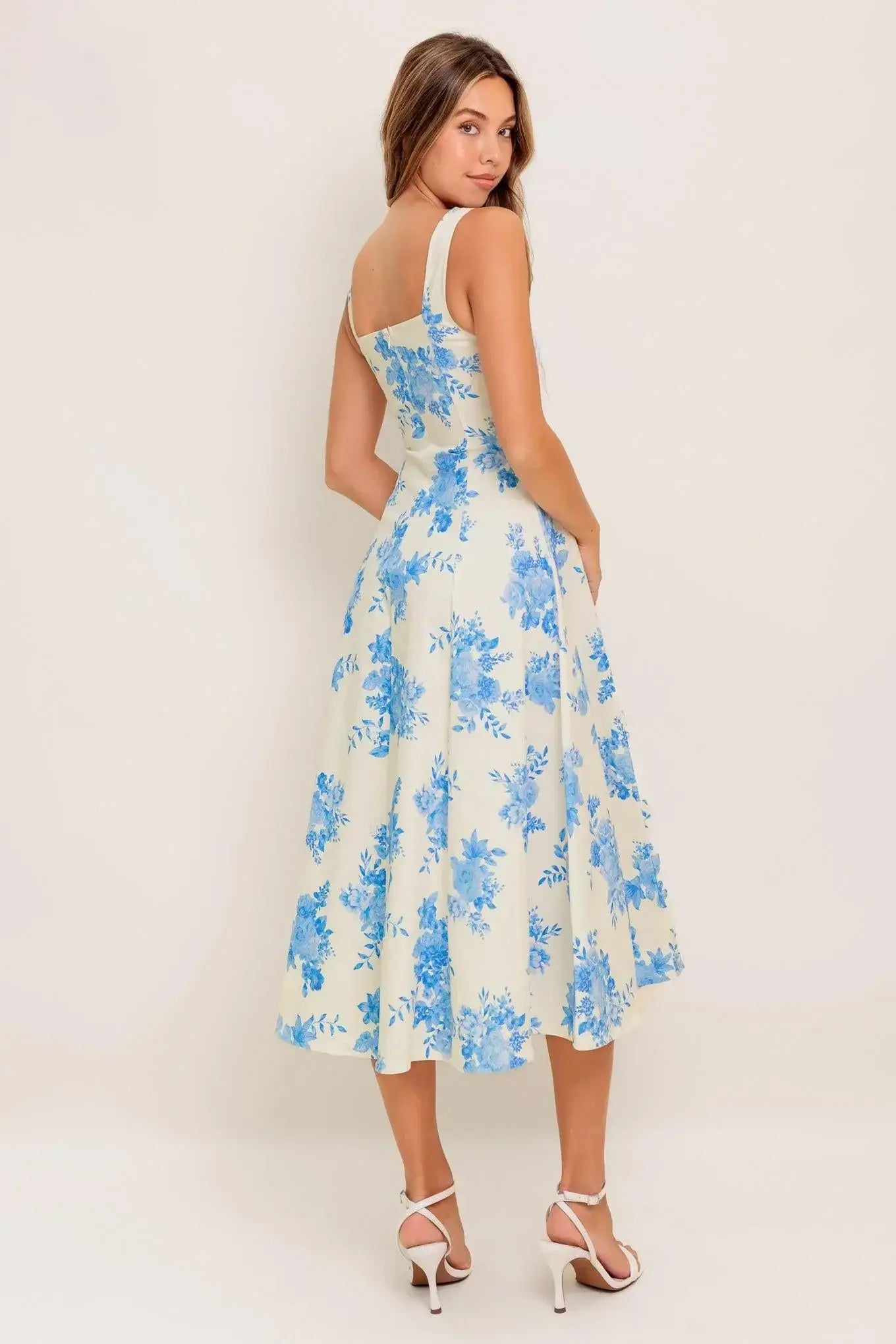 BLUEBELL BREEZE WOVEN MIDI DRESS - Flying Tomato - Flyclothing LLC